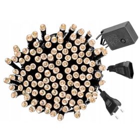   Lampice za novoletno drevo LED 200, 8 programov, dodatna vtičnica, toplo bela svetloba