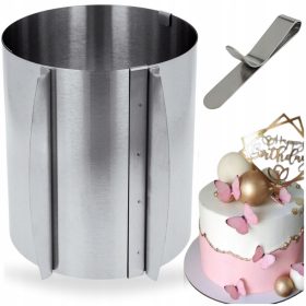   Rant za torto višine 20 cm s prilagodljivim obročem 16-30 cm + pokrov