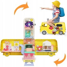 Joy4kids Avtobus za šolo 2v1 za punčke