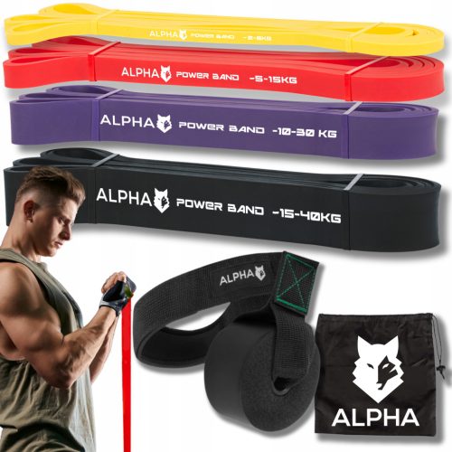 Power Band ALPHA - Komplet vadbenih trakov za učinkovito vadbo doma