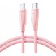 Joyroom USB-C / USB-C SA34-CC3 60W hitri prenos 1m roza