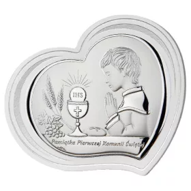    Obhajilna slikanica, spominek na prvo obhajilo za fantka, 23x19 cm