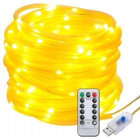 Lučke za božično jelko 100LED USB pilot 12m