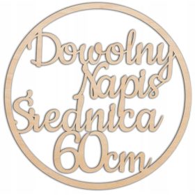   Okvir z vašim besedilom - Idealno za krst, prvi rojstni dan, poroko in druge priložnosti - 60 cm