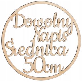 Obroč z vašim poljubnim napisom - 50 cm