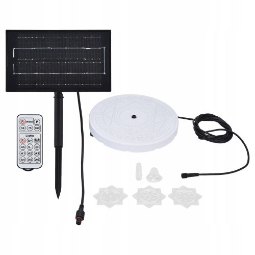Fontana solarna z RGB osvetlitvijo in daljinskim upravljanjem