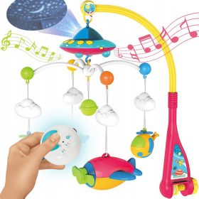   Kolut MalPlay Dream World s projektorjem in daljinskim upravljalnikom za posteljico