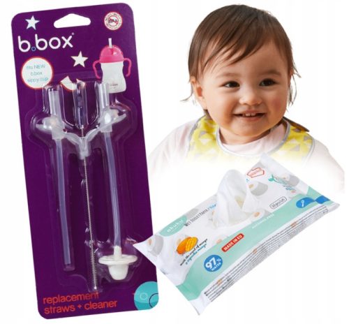 B.BOX nadomestne slamice, cevi za steklenico vode, skodelica, 2 kos