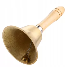 ZVONČEK BOŽIČNEGA MOŽA IZ MEDENINE ZA ŠOLARJE 15CM