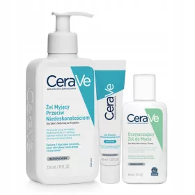  Komplet CeraVe: Geli za čiščenje obraza, ki zmanjšuje nepravilnosti in akne