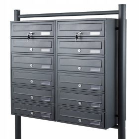 Bituxx Euro Skrinja za Pošiljke, Sivi Odtenki