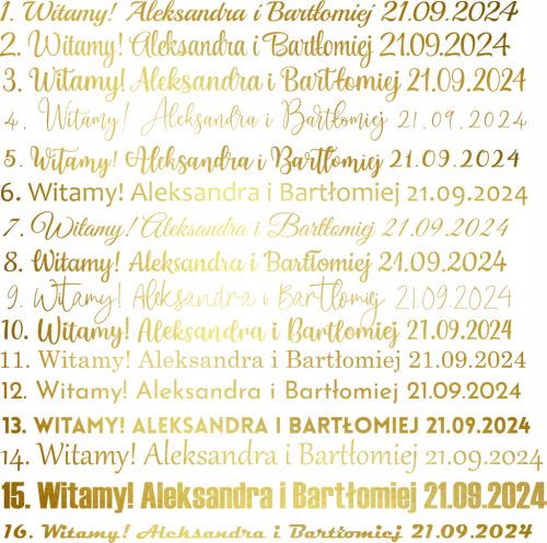 Imenska nalepka z imenom Vaš napis Personalizacija z datumom poročnih praznikov