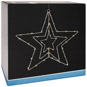 Zvezda 50 LED božični okras 60cm srebrna