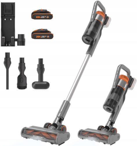 WORX WX038 brezžični pometalec 2x2Ah brez krtačk 25 kPA 56 min LED