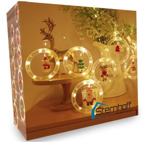   Božične lučke za okrasitev drevesa 108 LED VITRAŽ BOŽIČNIH FIGURIC