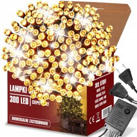 Lučke za božično drevo LED 300, toplo bela svetloba, 30 m