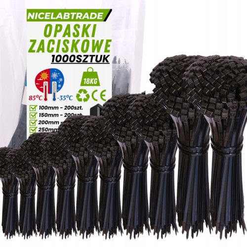 NiceLabTradeOfficial kabelska vezica 3,6 mm x 300 mm 1000 kos