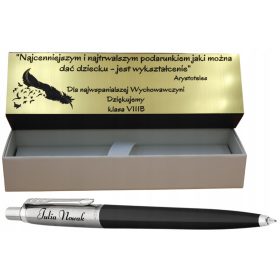   Parker personalizirani srebrno-črni kemični svinčnik z gravuro Jotter BP60