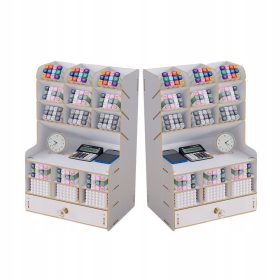    VEČFUNKCIONALNI NAMIZNI ORGANIZATOR PREDALI LESENA ŠKATLA ZA ORODJE