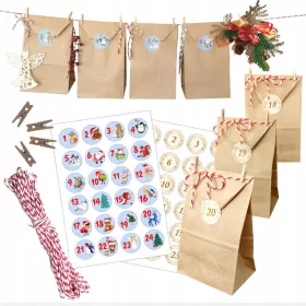    DIY BOŽIČNI ADVENTNI KOLEDAR EKO EKOLOŠKI NAREDI SAM XXL SET