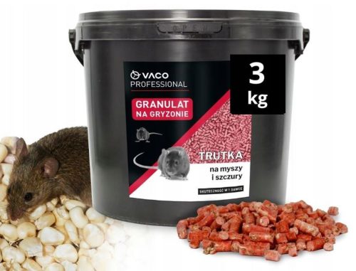 VACO PROFESSIONAL Strup za podgane in miši v granulah (vedro) - 3 kg