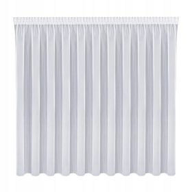   Bela zavesa VIOLET iz voila, gladka in elegantna, dimenzije 500x265 cm, s tunelskim trakom za enostavno namestitev