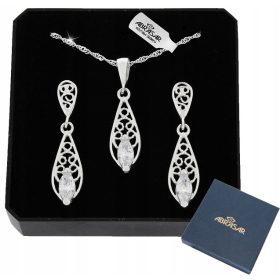   Slovenian Name: ČUDOVIT KOMPLET NAKITA ZA ŽENSKE S CIRKONIJI, SREBRO 925