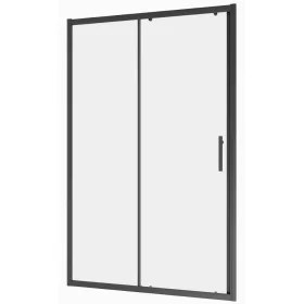 Vrata za tuš Easy Slider 140x195 cm v črni barvi