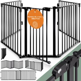 Varnostna pregrada za stopnice in kamin Casaria 306 x 77 cm