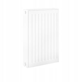   Jekleni panelni radiator Idmar 1056 W bel 600 x 600 x 97 mm - spodnji priključek