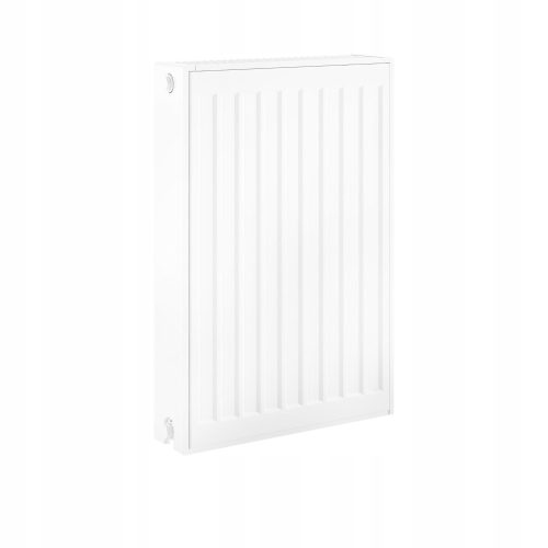 Jekleni panelni radiator Idmar 1056 W bel 600 x 600 x 97 mm - spodnji priključek