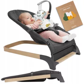 Ležalnik Lionelo June z bambusovimi plenicami Dino set