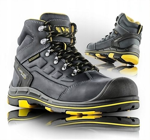 Delovni čevlji VM Footwear DORTMUND S7L FO HRO SR ESD velikost 43 - Vodoodporni gležnjarji za zaščito in udobje pri delu. Buty Robocze Trzewiki Ochronne Wodoodporne Membrana VM DORTMUND S3 HRO ESD - V