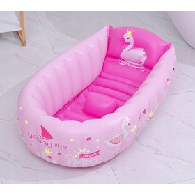 Okrogel napihljiv bazen z motivom laboda 90 x 55 cm