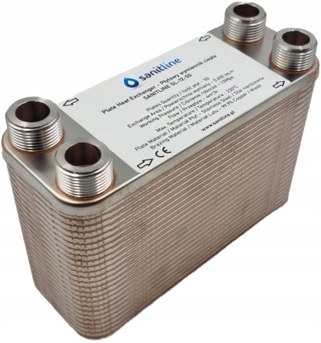 SANITLINE 50 PLOŠČNI IZMENJALNIK TOPLOTE 45kW 4x 3/4" HUW CENTRALNO OGREVANJE PLIN ECOGROSZEK
