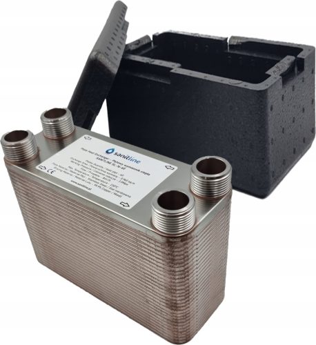 SANITLINE 60-ploščni izmenjevalnik toplote 65kW 4 x 1" + izolacija
