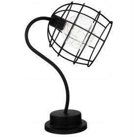 Vrtna stenska svetilka črna z železnim okvirjem