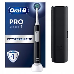 BRAUN Oral-B Pro1 Črna Električna Zobna Ščetka z Etuijem