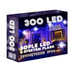 SVETLOBNA ZAVESA 11M LED + FLASH ledenice 300 lučk