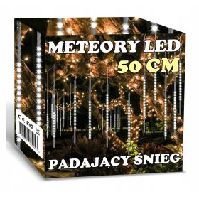 LED ZAVESA METEORY PADAJAČI SNEŽ 288 LUČK 50CM 4.1M 8 TUB