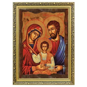 Zlata večerja, ikona na platnu, z okvirjem 60x80