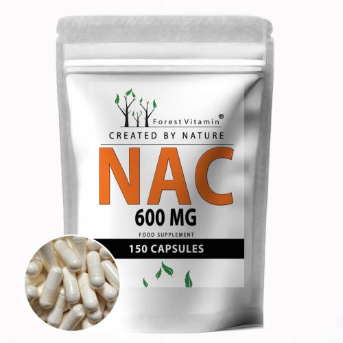 Forest Vitamin® NAC 600 mg, 150 Kapsul - Dodatek za Podporo Imunskega in Detoks Sistema