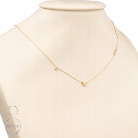    ZLATA OGRLICA Z SRČKI SLAVNIH, SRCE, ZNAK NESKONČNOSTI IN DIAMANT