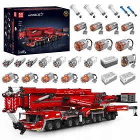   Mold King Technic Liebherr LTM 11200 Rdeči kompleti mobilnih žerjavov Gradbene igrače