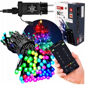 EMOS Lučke za Jelko RGB Wi-Fi Smart 80 LED 8m