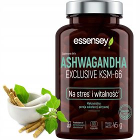   ESSENSEY ASHWAGANDHA EXCLUSIVE KSM-66 - Visokokakovostni Dodatek za Stres in Vitalnost
