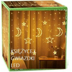   Slovenian name: Girlanda LED z zvezdami in lunami, 200 lučk, 4m dolžina

SEO-optimized description: 
Girlanda LED z zvezdami in lunami je popolna božična dekoracija za notranje in zunanje prostore. S 