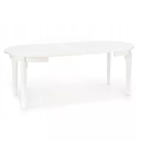 Okrogla raztegljiva miza SORBUS 100 - 200 cm bela Halmar