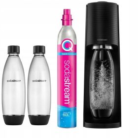 SodaStream Terra črni saturator + 2 steklenički