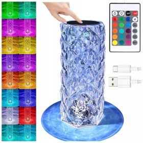 Lučka za otroke LED Premium Kristal USB, večbarvna
